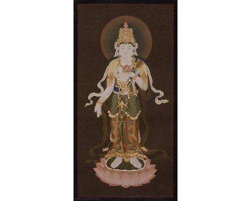 Boudha Stupa Thanka Centre 智慧的永恆擁抱唐卡 由Surya Lama手繪