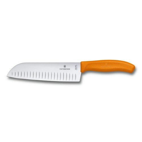 城市視角 VICTORINOX 瑞士維氏 日式主廚三德刀 橘 6.8526.17L9B