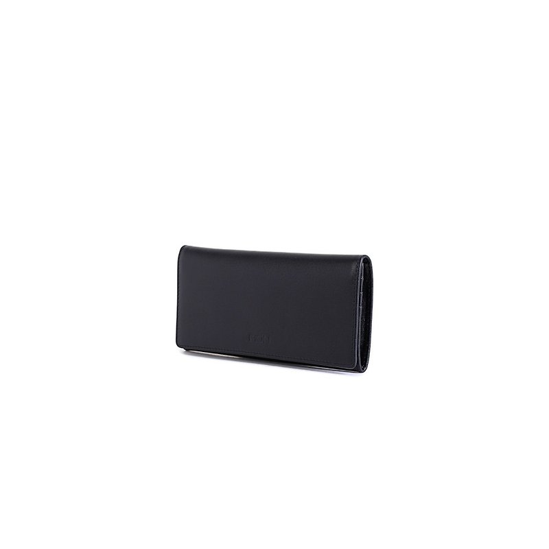 Classic Leather Long Wallet - Wallets - Genuine Leather Black
