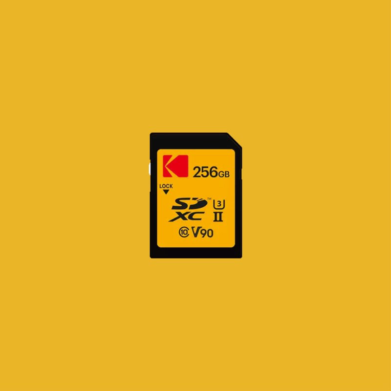 【Kodak 柯達】Kodak SD UHS-II A2 V90 8K相機記憶卡高清版 - USB 隨身碟 - 塑膠 黃色