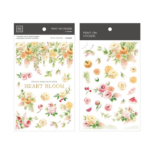 MU 【Print-On Stickers 轉印貼紙】no.172-繁花豐果 | 花草系列