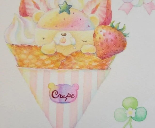 いちごくまスイーツ フレークシール - ショップ ぷちぽんむ'S