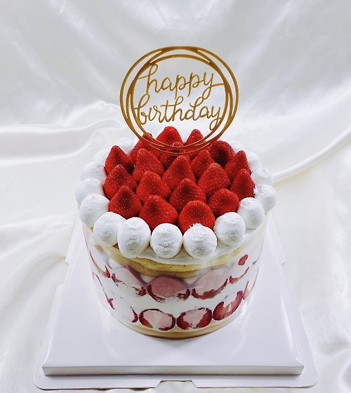 GJ.cake 雙層草莓聖代 客製蛋糕 生日蛋糕 季節限定 6 8吋 限台南面交