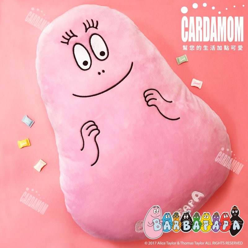 【BARBAPAPA泡泡先生】經典泡泡暖手枕靠墊・正版授權卡答國際 - 枕頭/抱枕 - 聚酯纖維 粉紅色