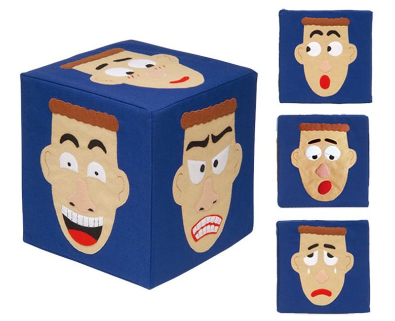 Mr. Expression Sponge Cube (1pc) - Kids' Toys - Cotton & Hemp 