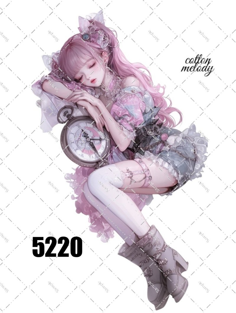 original sticker no.5220 人物ステッカー オリジナルステッカー オリジナル人物ステッカー 装飾ステッカー cotton melody - 貼紙 - 紙 