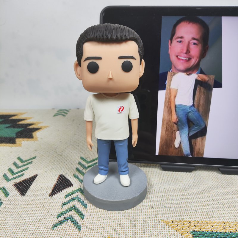 【客製化3D人像公仔】訂製手工Funko Pop男生朋友老公生日禮物 - 公仔/玩偶 - 黏土 多色