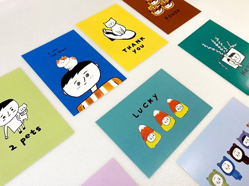 iii sum+ 實樂設計 KENJI生活 雙面彩色明信片 8種款式 獨家插畫 禮物卡片 表達心意