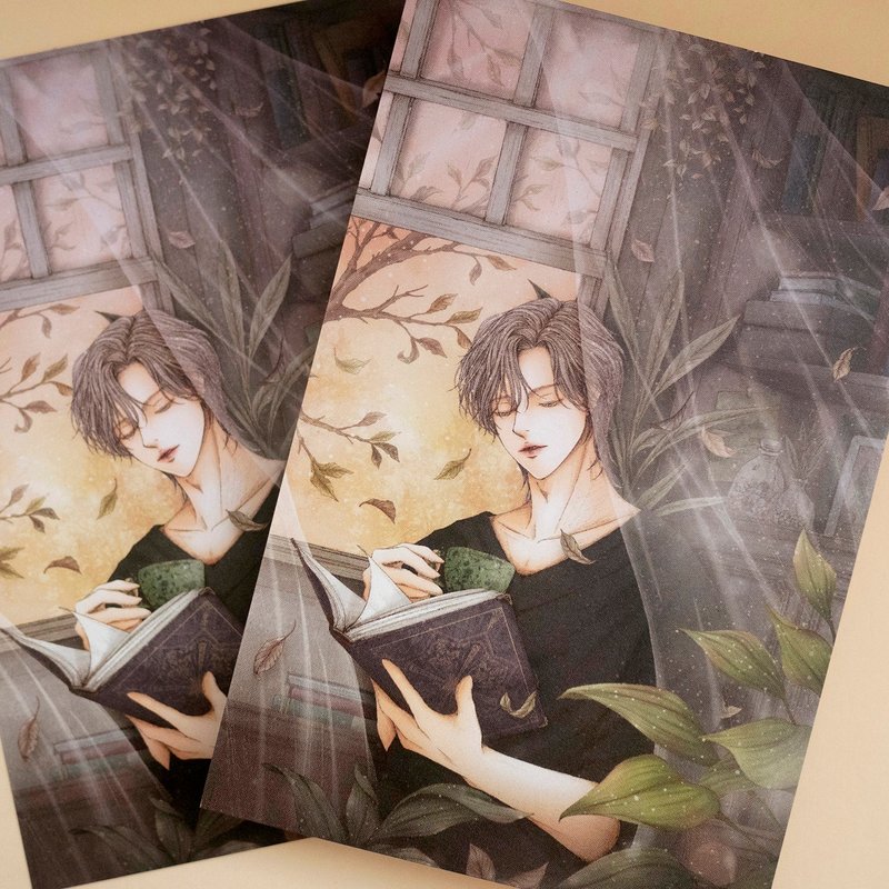 My own time Boy Postcard (illumi design) - 卡片/明信片 - 紙 灰色