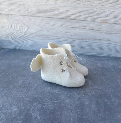 Felt baby booties best sale