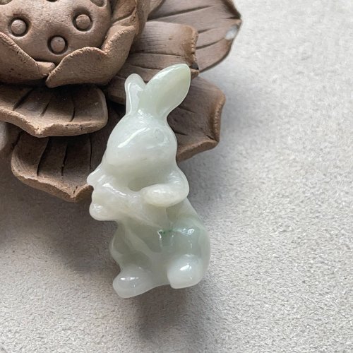 瓔珞珠寶盒 E.L.Jewelry Box 冰糯種翡翠兔子擺飾 | 天然緬甸玉翡翠A貨
