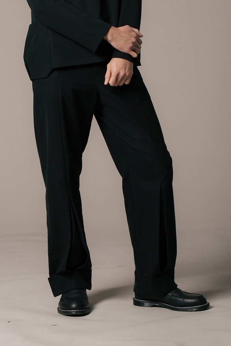 8 lie down_ trousers opening shape straight pants - Men's Pants - Polyester 