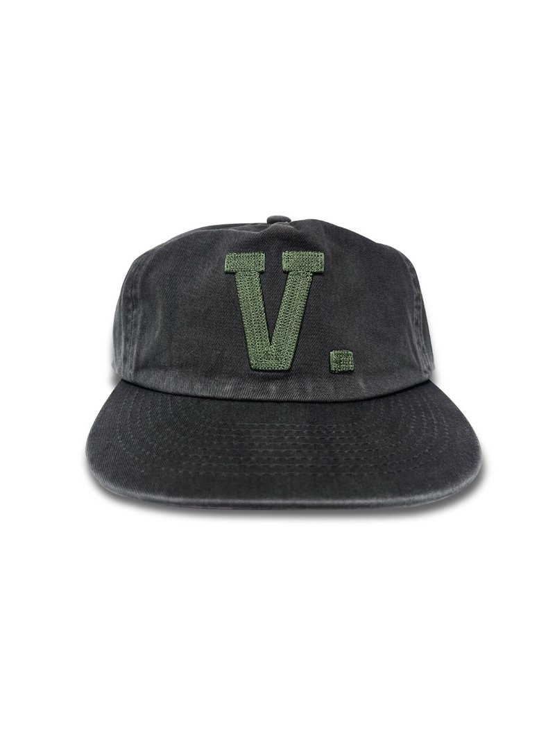 灰色圆点标志棒球帽 - 帽子 - 棉．麻 灰色