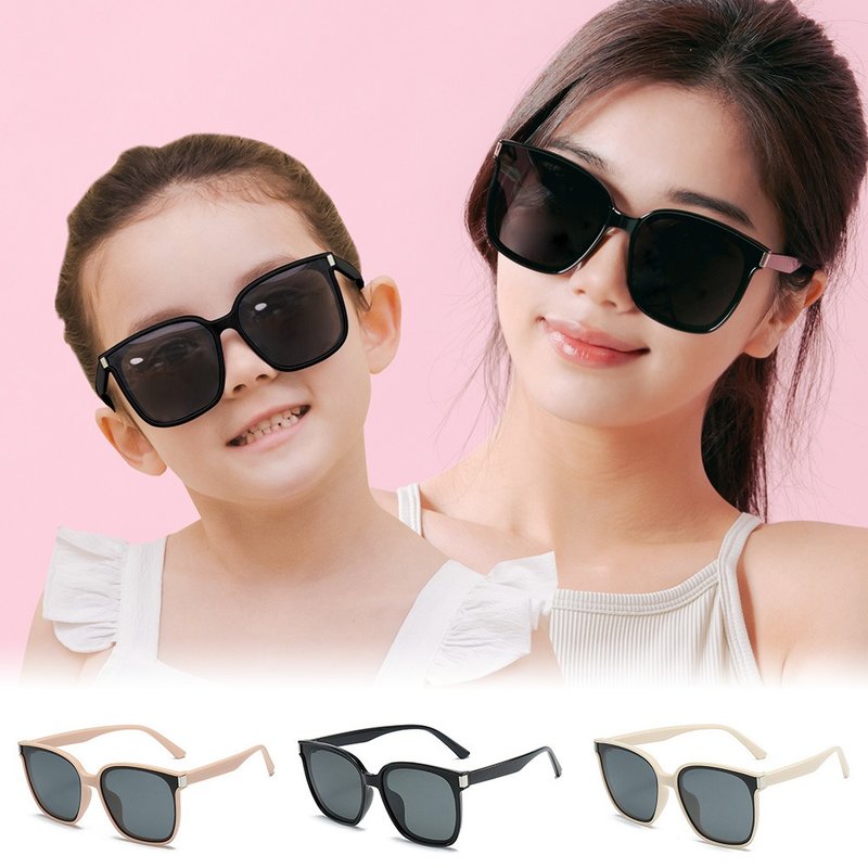 Party fashionable parent-child style lightweight elastic polarized sunglasses│UV400 sunglasses│parent-child sunglasses - แว่นกันแดด - โลหะ สีดำ