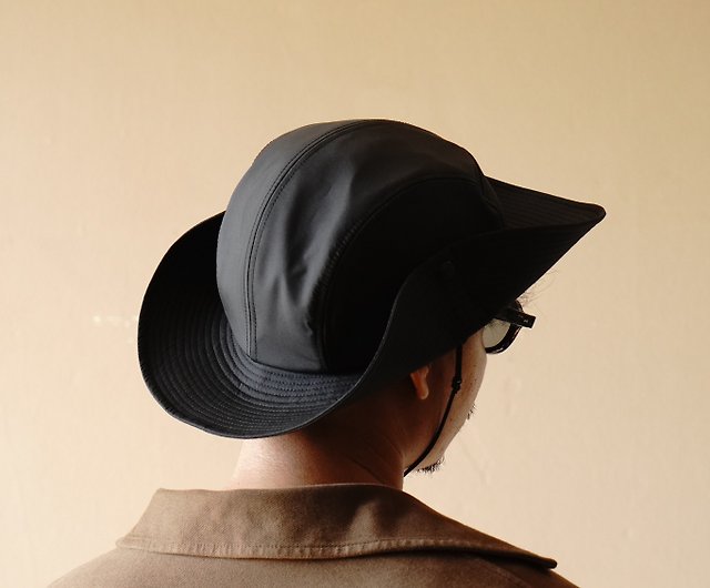 Five Panel Safari Nylon Hat Black Color (Waterproof) Shop zzzayan - Hats & - Pinkoi