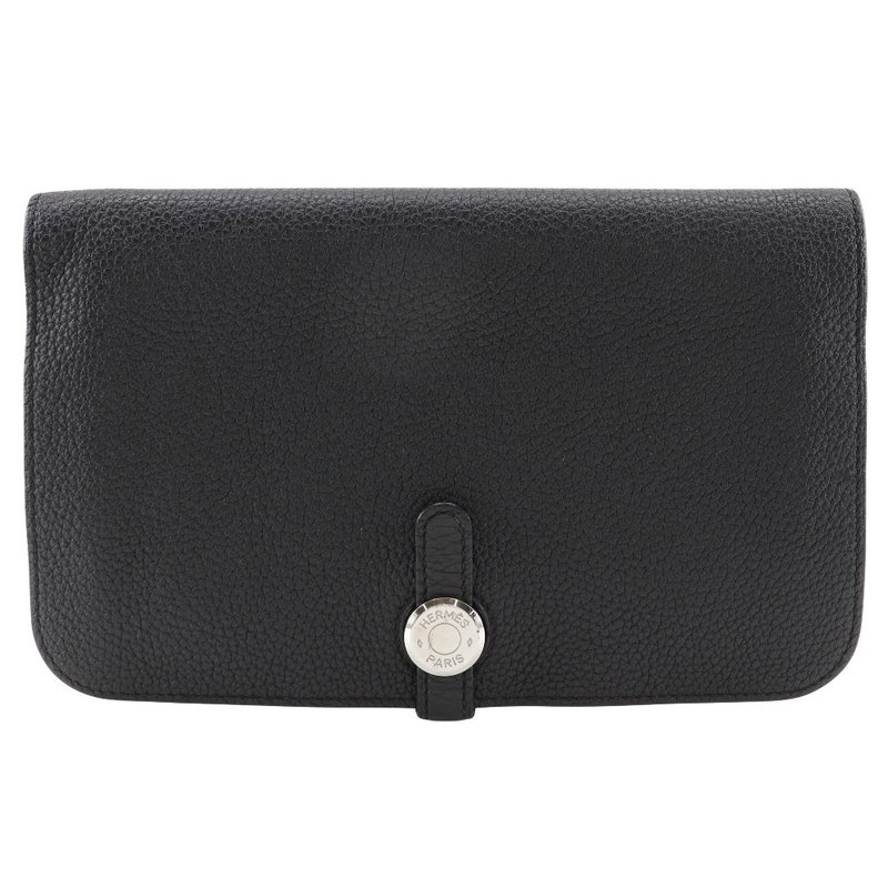 【日本直送】エルメス HERMES ドゴンGM 長財布 トゴ 黒  ユニセックス【中古】 - 錢包/皮夾/長短夾 - 真皮 黑色