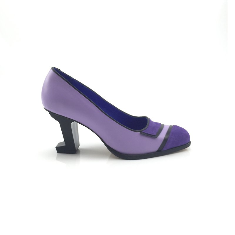 Geometria (Violet) - รองเท้าลำลองผู้หญิง - หนังแท้ สีม่วง