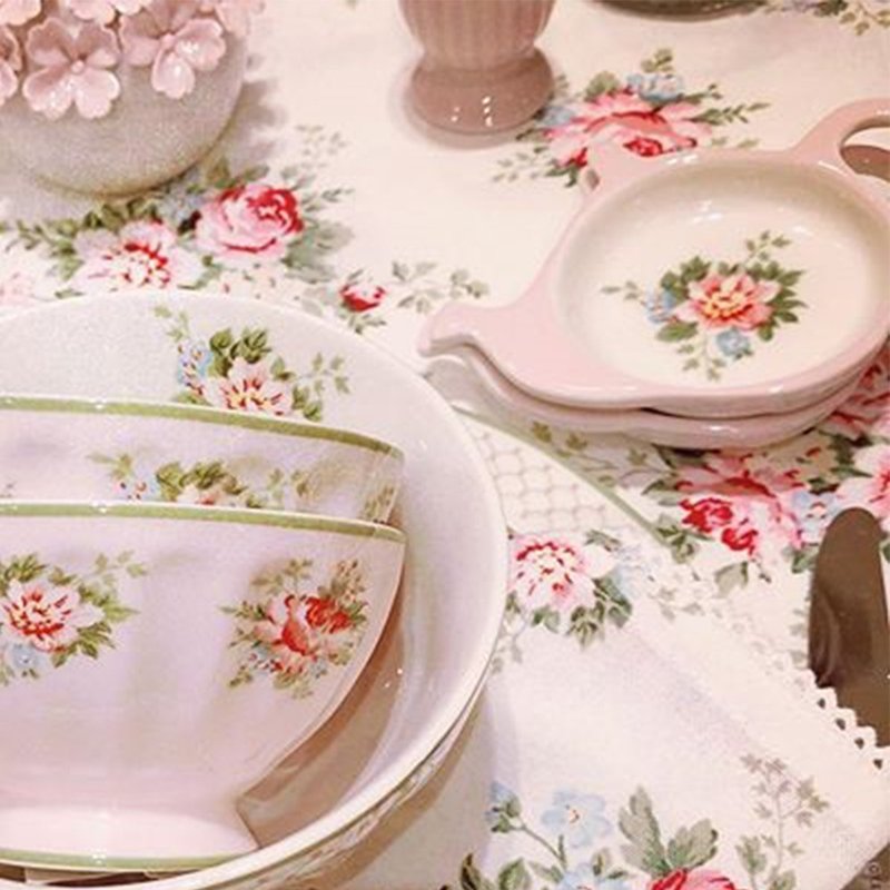 丹麥GreenGate Aurelia white 茶包碟 - 茶壺/茶杯/茶具 - 瓷 粉紅色