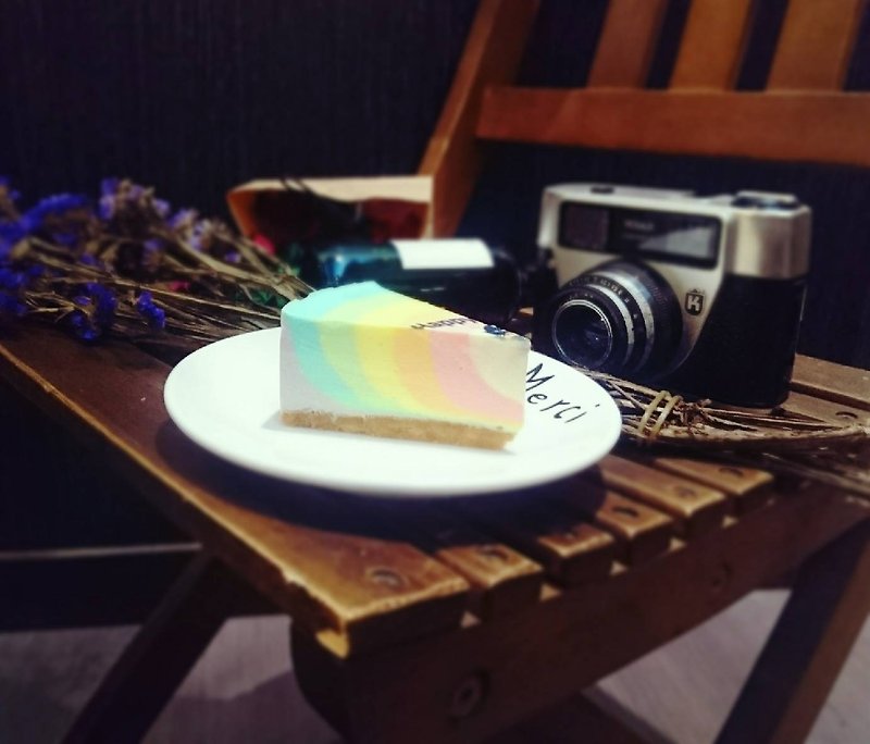 粉色療癒系彩虹生乳酪蛋糕 - 蛋糕/甜點 - 新鮮食材 多色