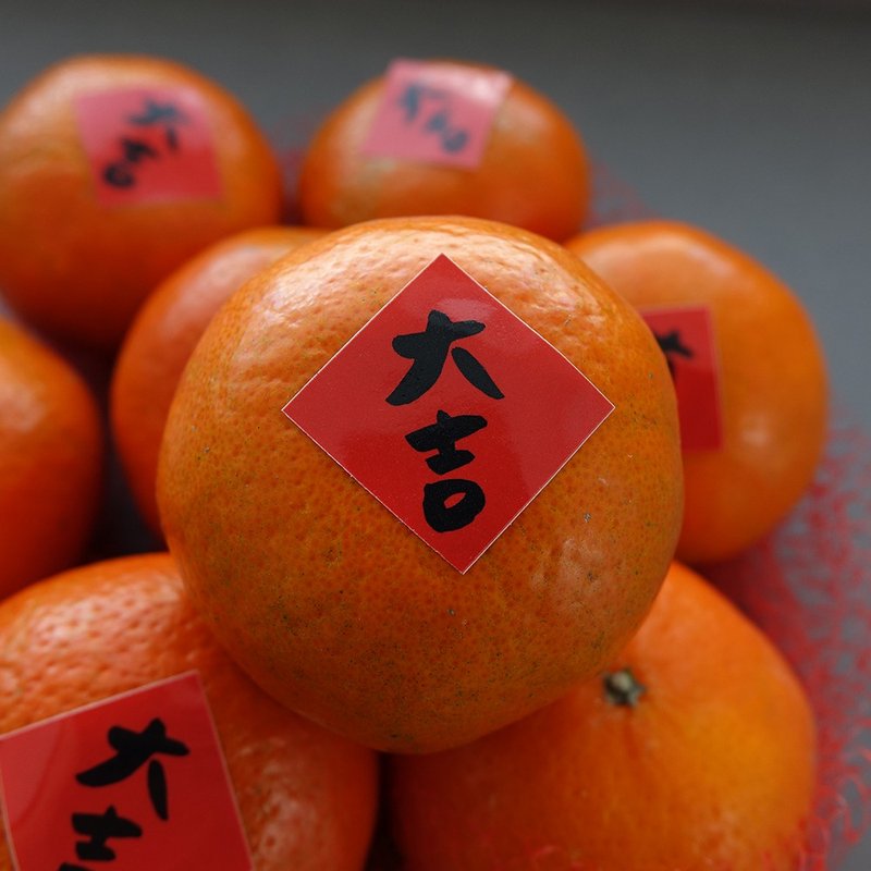 【快速出貨】大吉春聯造型防水小貼紙 6入 - 貼紙 - 其他材質 紅色