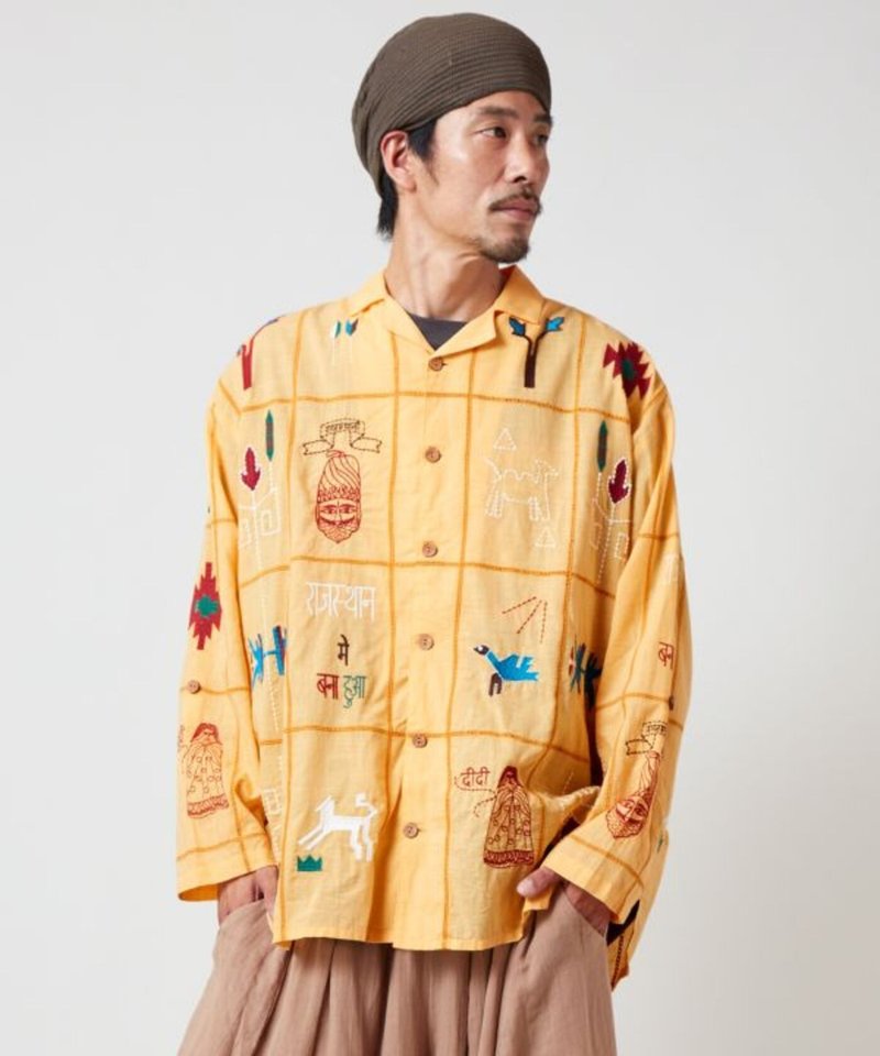 【熱門預購】刺繡民族風男裝襯衫  (3色) ILL-5201 - 男襯衫/休閒襯衫 - 棉．麻 