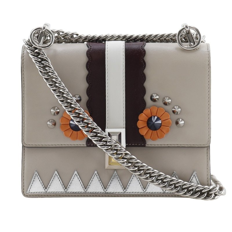 【日本直送】フェンディ FENDI ミニキャナイ ショルダーバッグ スタッズ 8M0381-9JU カーフ ベージュ レディース【中古】 - 側背包/斜背包 - 真皮 咖啡色