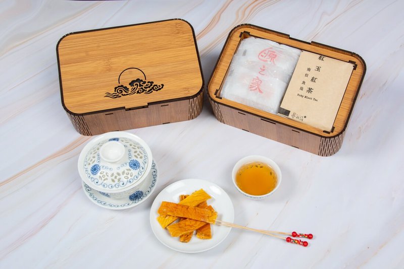 【團源】團源茶食組 源味切條 60克 + 涵碧樓茶包 3入 米其林3星 - 零食/點心 - 新鮮食材 橘色