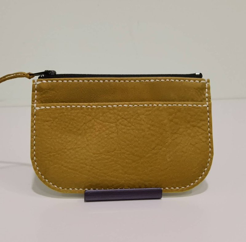 Designer original brand leather + kimono fabric card bag coin purse small purse - Wallets - Genuine Leather 