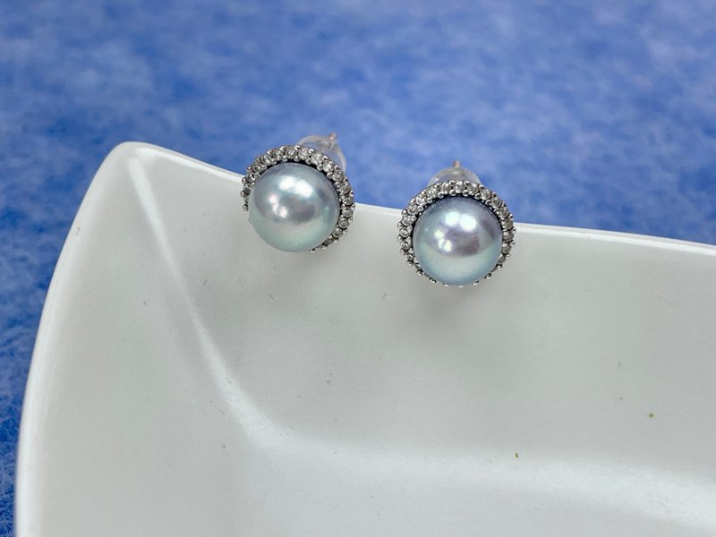 Sunflower Natural Seawater Pearl Silver 14K Gold Filled Earrings - ต่างหู - ไข่มุก สีใส