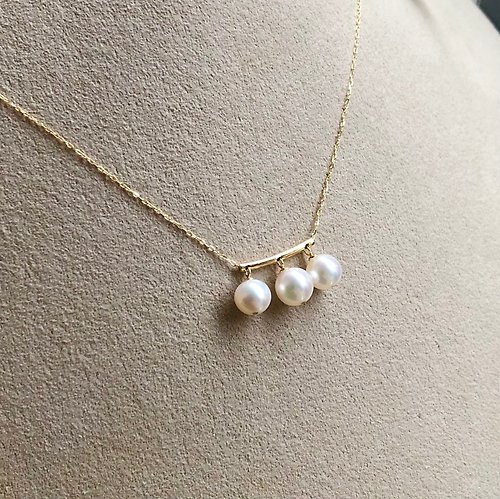Jewellamarju Akoya pearl K18 necklace Br 日本産真珠