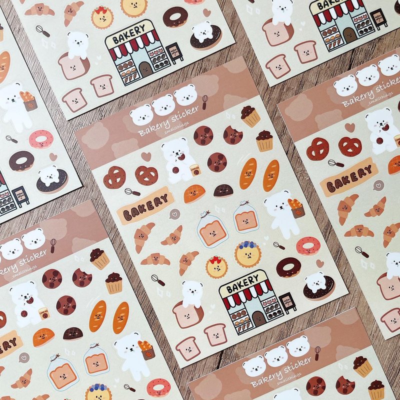 Bakery stickers - สติกเกอร์ - กระดาษ สีกากี