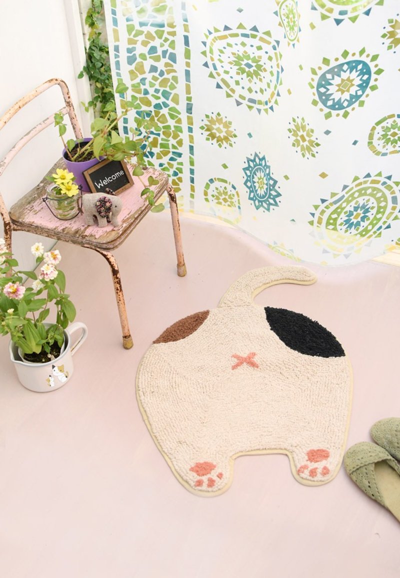 [Hot pre-order] Super healing cat butt mat (two colors) 14218873085 home - พรมปูพื้น - ผ้าฝ้าย/ผ้าลินิน สีนำ้ตาล