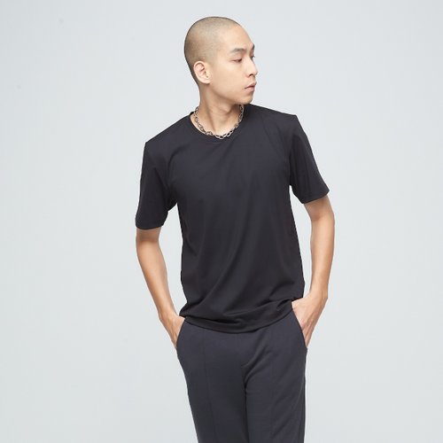 VOUX 抗菌吸排舒適上衣(中性)-無煙煤黑