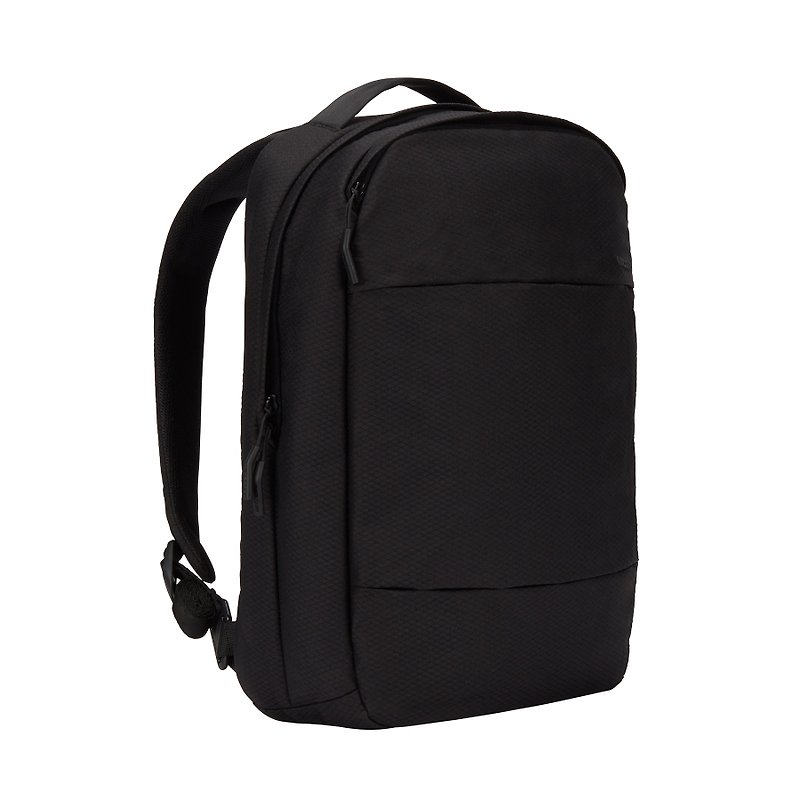 City Compact Backpack with Diamond Ripstop - Black - กระเป๋าเป้สะพายหลัง - วัสดุอื่นๆ สีดำ