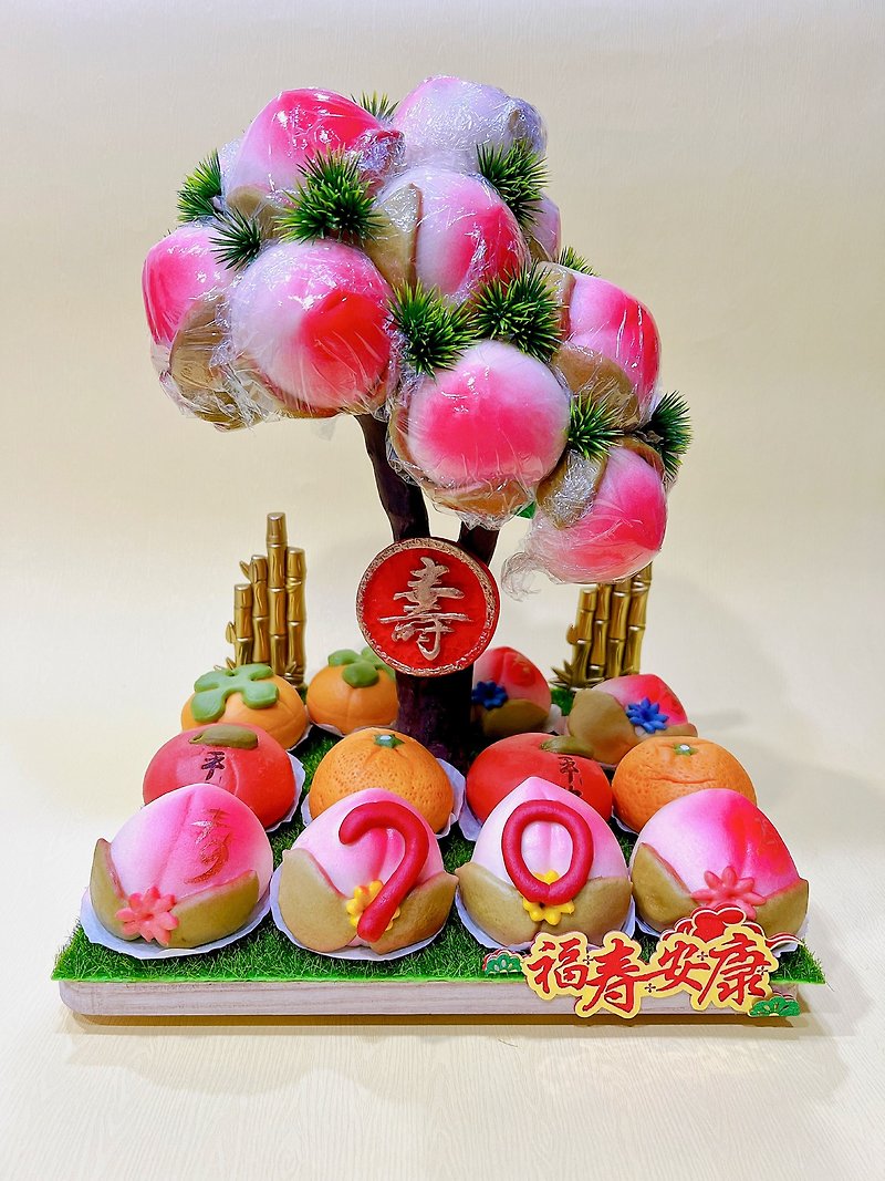 Fushou Ankang Jumei longevity peach tree 2 branches - อื่นๆ - ไม้ สีนำ้ตาล