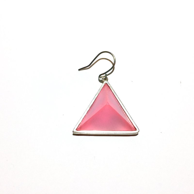 PRISM earrings ear silver / pink - Earrings & Clip-ons - Other Metals Pink