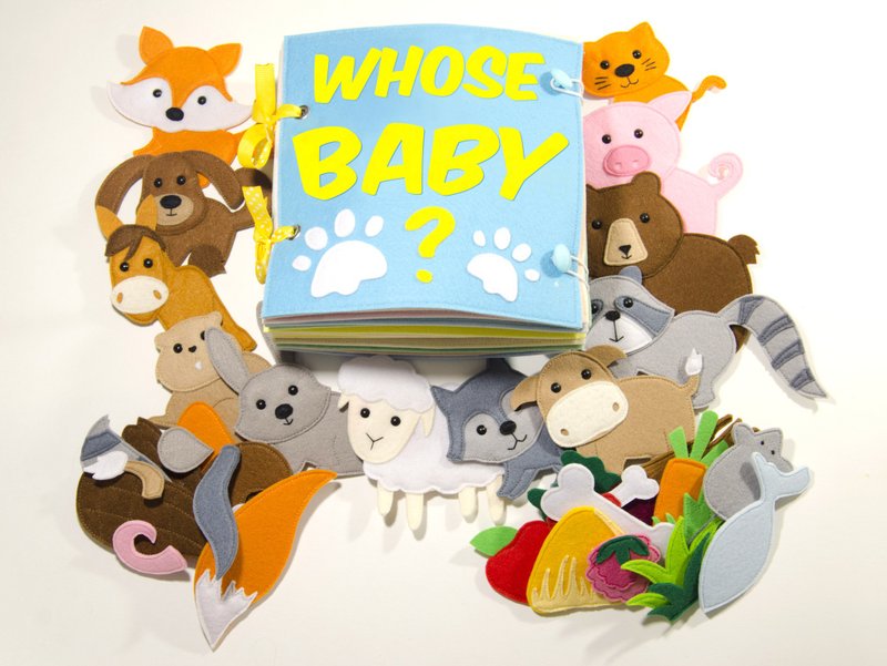 Quiet book from felt for baby - 寶寶/兒童玩具/玩偶 - 環保材質 藍色