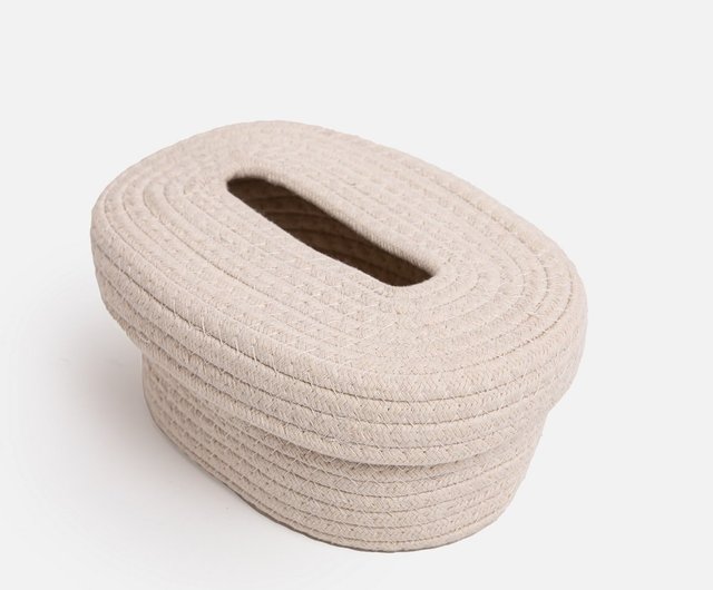 Oakley Rattan Tissue Box Cover, Stitch & Straw