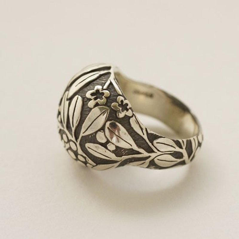 Forest ring round[R034SV] - 戒指 - 其他金屬 