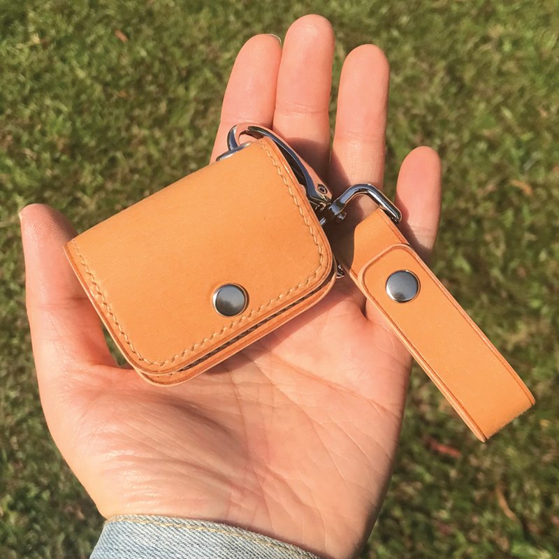 【AirPods Case】Natural Pueblo | 1/2/Pro2/3 | Handmade Leather in Hong Kong - ที่เก็บหูฟัง - หนังแท้ สีเหลือง