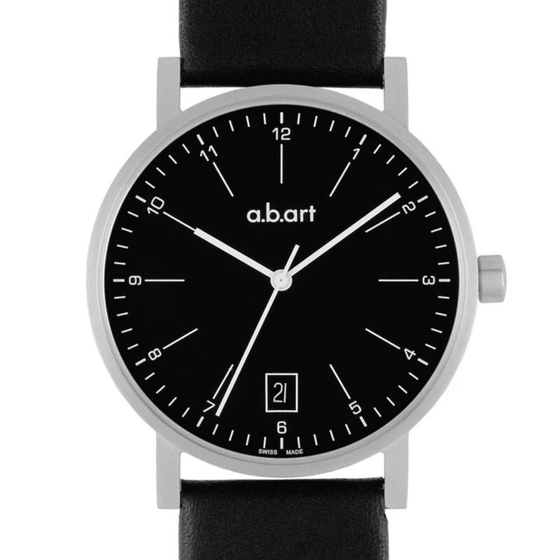 a.b.art O Series Bauhaus Basic Classic Watch - Black O104 - นาฬิกาผู้ชาย - สแตนเลส สีดำ