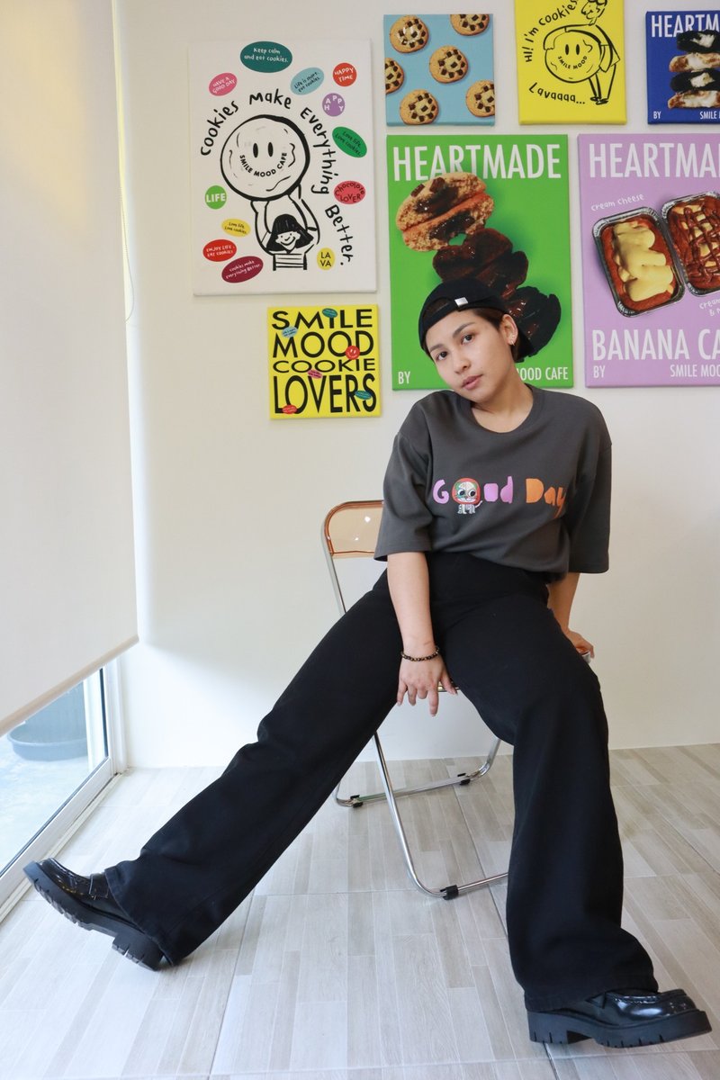 RAVITTI OVERSIZED T-SHIRT - 女 T 恤 - 其他材質 灰色