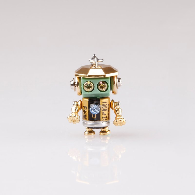 picobaby / handmade robot necklace / personal jewelry - Necklaces - Other Metals 