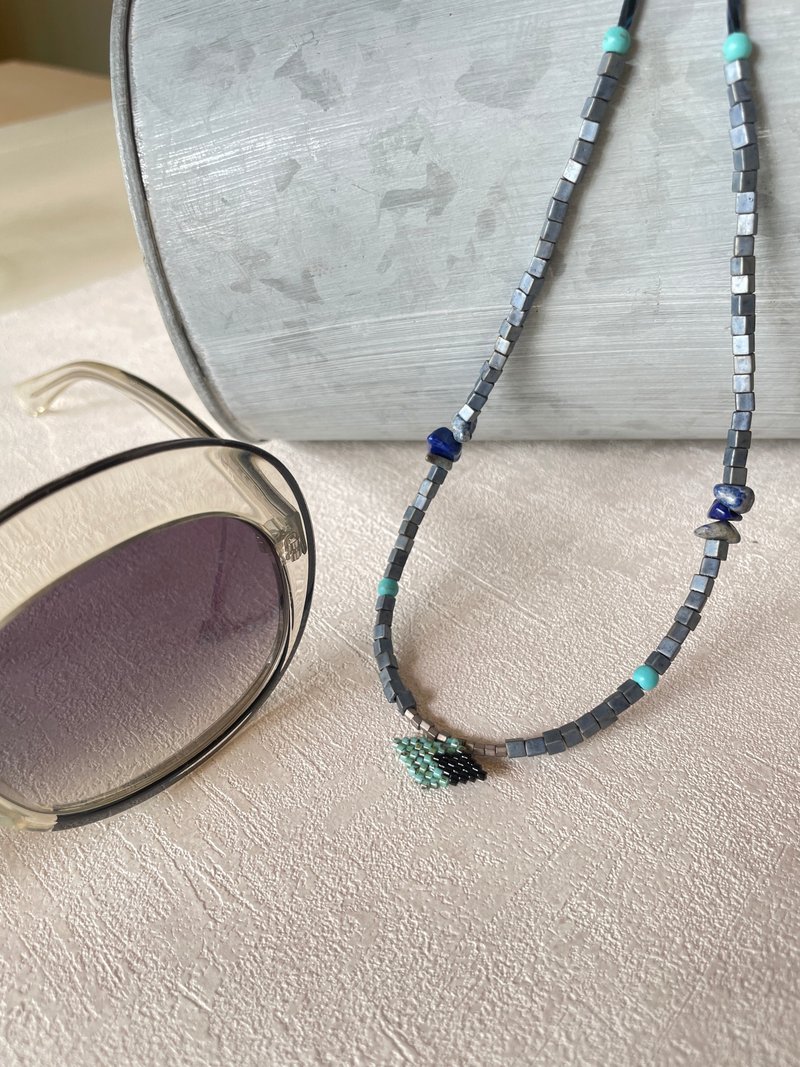 Blue Light  Necklace / Glasses chain / Bracelet - Glasses & Frames - Glass Silver