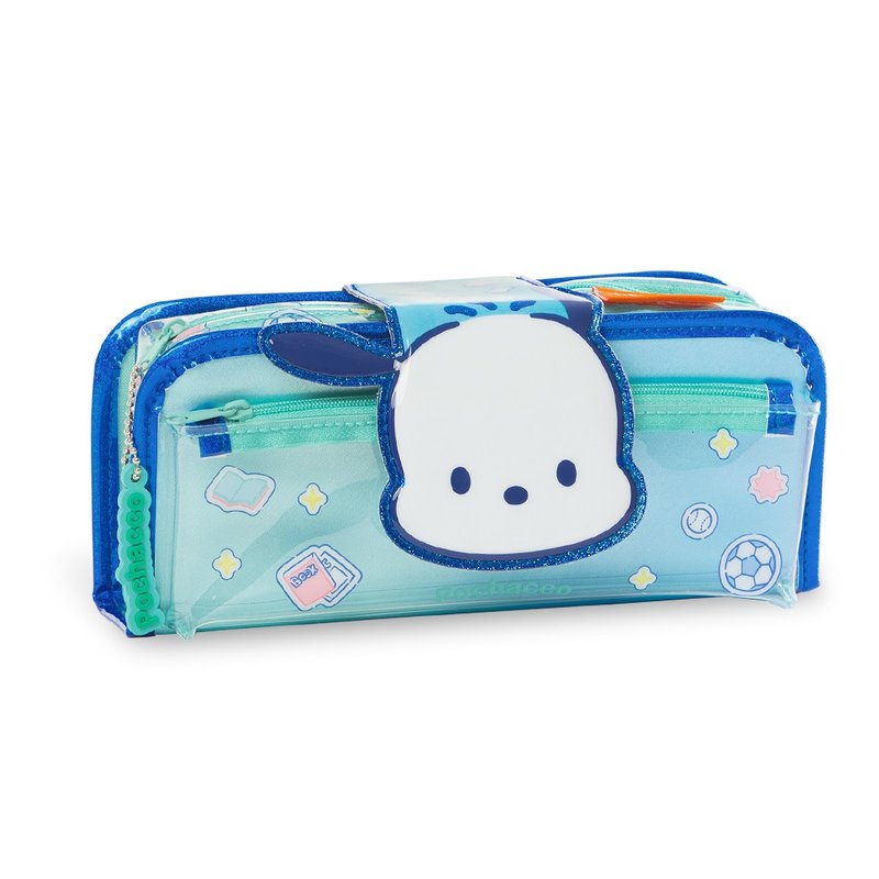 三麗鷗聯名 2in1趣味鉛筆盒-帕恰狗 Pochacco ポチャッコ FunTime - 鉛筆盒/筆袋 - 聚酯纖維 藍色