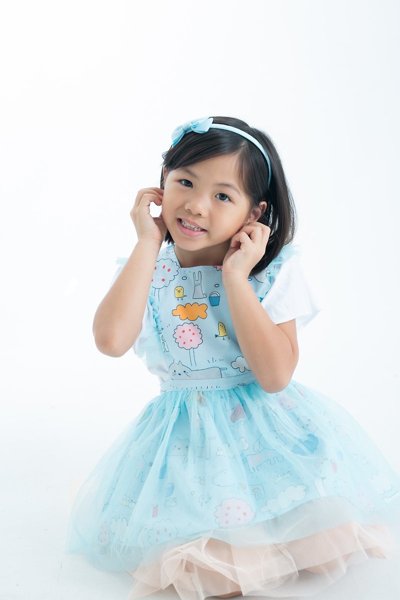 Cutie Bella造型圍裙紗裙洋裝Apron-Farm - 女童洋裝/裙子 - 棉．麻 