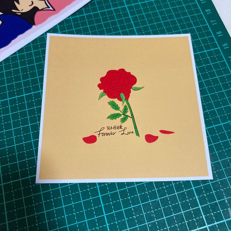 バレンタインデーカード - ローズライティングカード - カード・はがき - 紙 オレンジ