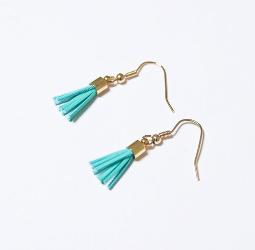 Green Lake. Tassel earrings