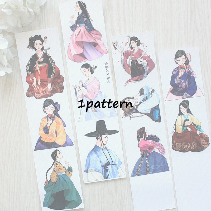 mogloo_Masking tape_Oriental Hanbok_ mogloo's tape v2 1 pattern - 貼紙 - 塑膠 