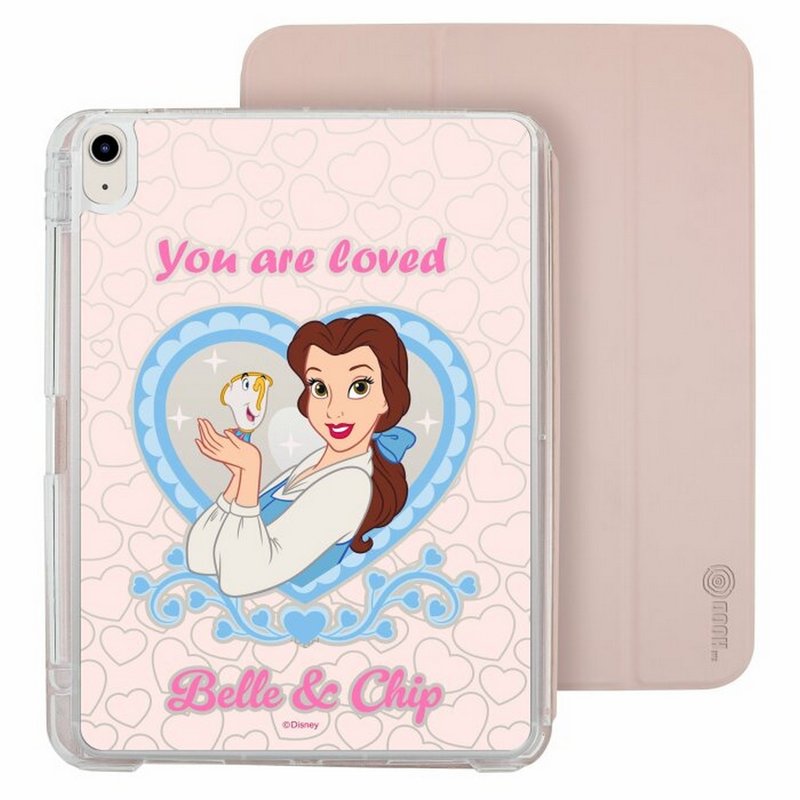 迪士尼公主貝兒iPad Air /Pro2024mini7可拆式防摔透明保護摺套 - 平板/電腦保護殼/保護貼 - 塑膠 多色